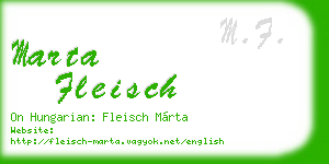 marta fleisch business card